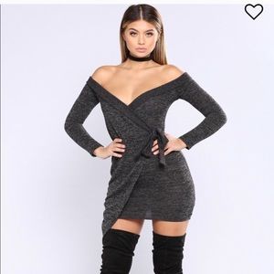 Dark grey xs sweater dress